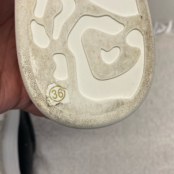 ALEXANDER MCQUEEN BLACK LEATHER OVERSIZED SNEAKERS WOMENS SIZE 6 (36) - Picture 12 of 12